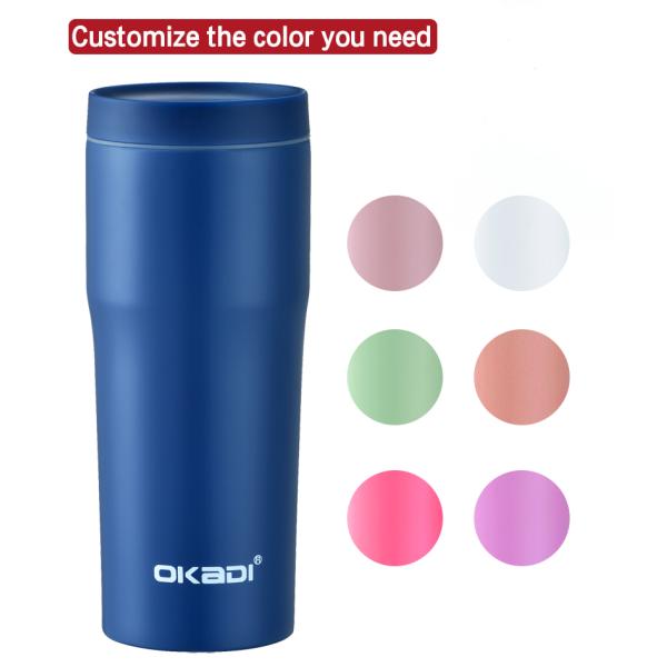 Wholesale Logo Design Double Wall Stainless Steel Vacuum Thermo Insulated Tumbler With Removable Lid 16oz