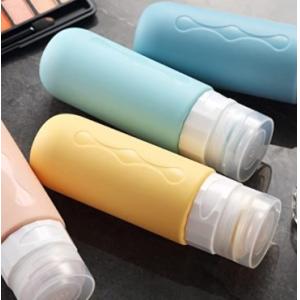 Toiletries Cylinder Refillable Silicone Travel Bottles Set Squeezable 3Oz
