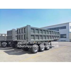 3 Axles Efficient Dumping Tipper Semi Trailer 20-50CBM Front Lifting Hydraulic