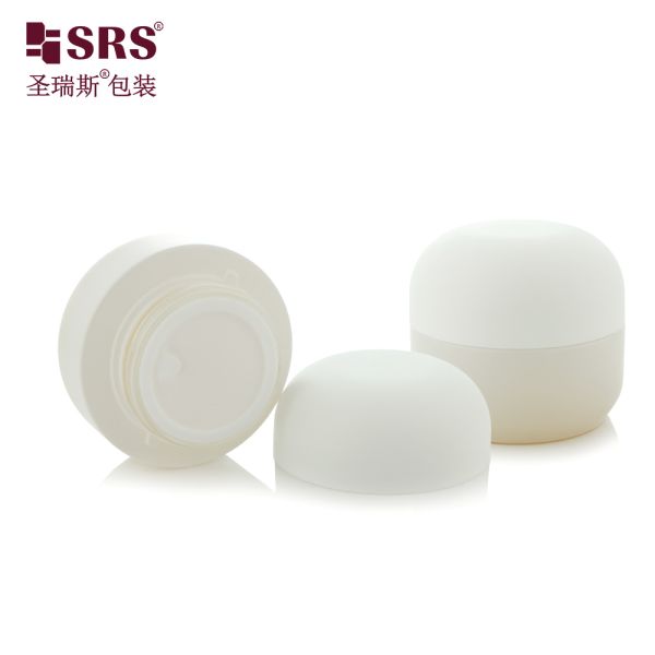 GLG026 50g Cute Round Bottom Round Cap Empty Cosmetic Glass Jar For Cream Facial Care Product