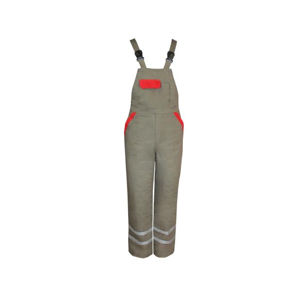 Buy 455 GSM Composite Fabric Quilted Bib Overalls With Adjustable Buckles at wholesale prices