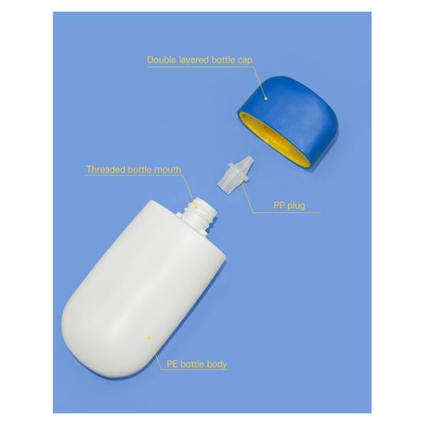 50ml Blue And White PE Sunscreen Bottle Skin Care Packaging UKL33F