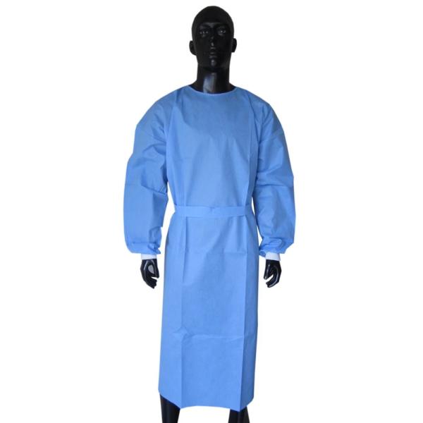 Buy Medical Grade Non Woven Disposable Isolation Gown With Knit Cuff at wholesale prices