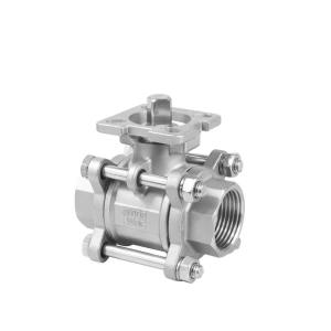 Casting 3PCS Stainless Steel 1000 Wog Ball Valve for Petrochemical Industry