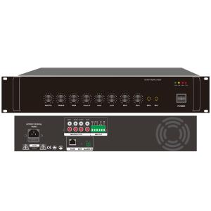 Quality 70dB 120W Mixer Amplifier 70V 100V SIP Amplifier Metal Enclosure for sale