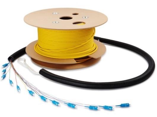 Buy Indoor Pre Terminated Multi Fiber Cables , Pre Connectorized Fiber Optic Cable With Pulling Tube at wholesale prices