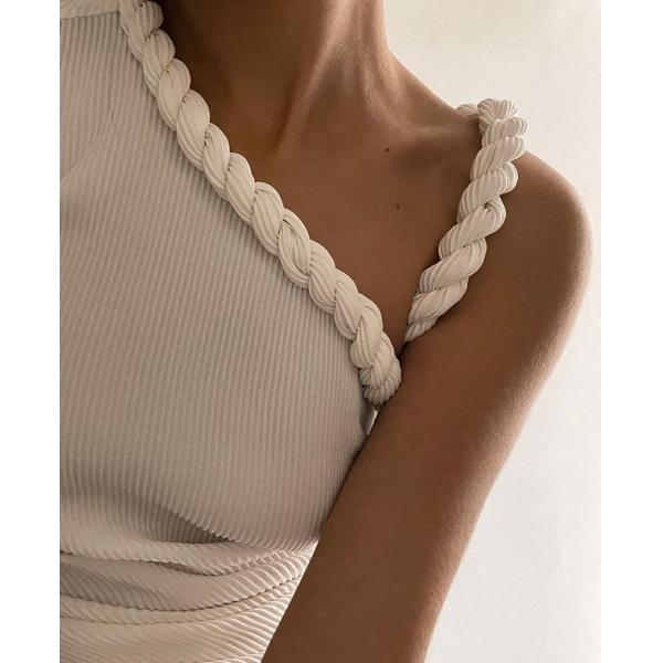 Miyake Satin Striped Crepe Woven Fabric 55 Inch