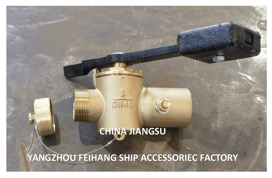 Bronze self-closing depth sounder with BSP internal thread end and 360° rotating rod. & SOUNDING COCK THREADED ENDS Supplier - FeiHang Marine