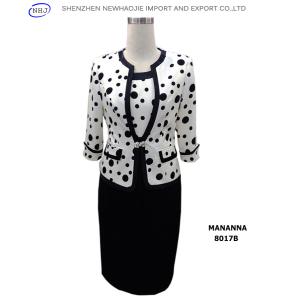 Quality Black and white dot pattern women's suits 8017B for sale