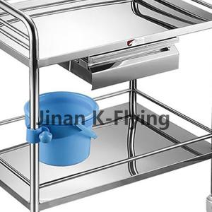 Stainless Steel Medical Treatment Trolley Cart with Drawers