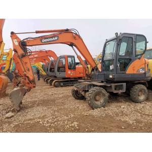 Second Hand DX60W 6T 0.175m3 Doosan Wheeled Excavator