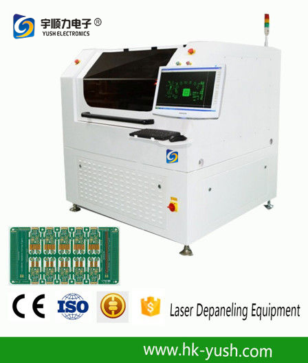 FR4 LED Board Laser Depaneling Machine ±20 μM Precision / 450*430 Mm 15W 2500mm/s ( max ) UV PCB Separator