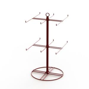 Wire Hooks Spinner Grocery 12 Pegs Countertop Display Rack