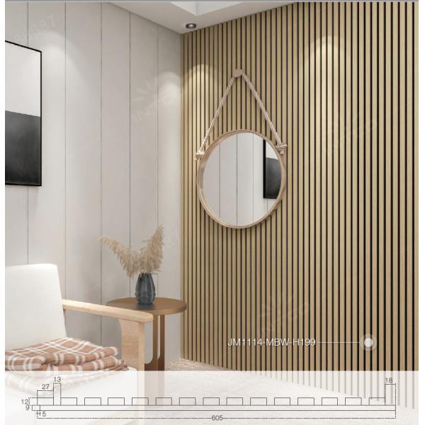 Buy 2440x1220mm Acoustic Board Panel Wood Slat Panel Moisture Resistance at wholesale prices