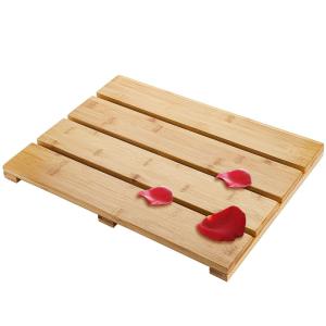 Stable Design Non-Slip Bamboo Bathroom Mat with Customized Logo and CE / EU