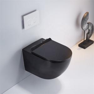 Dual Flush Gravity Wall Hung Toilet P Trap Self Cleaning Glaze