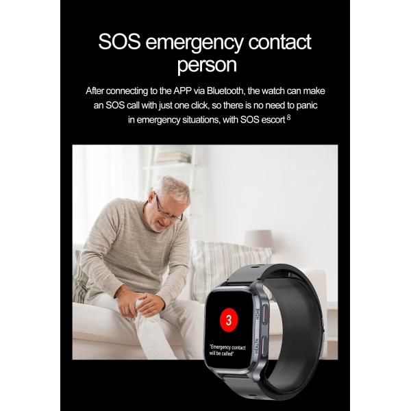 S18 Air Pump Blood Pressure Health Smart Watch With Blood Oxygen Uric Acid Monitor