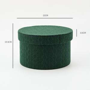 Paper Flower Rigid Boxes With Customized Velvet Round
