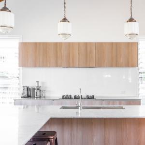 Wood Grain Doors Melamine Kitchen Cabinet Handless Cupboard Custom Islands And