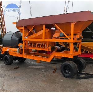 35CBM/Hour YHZM35 Mobile Concrete Batching Plant Easily Move