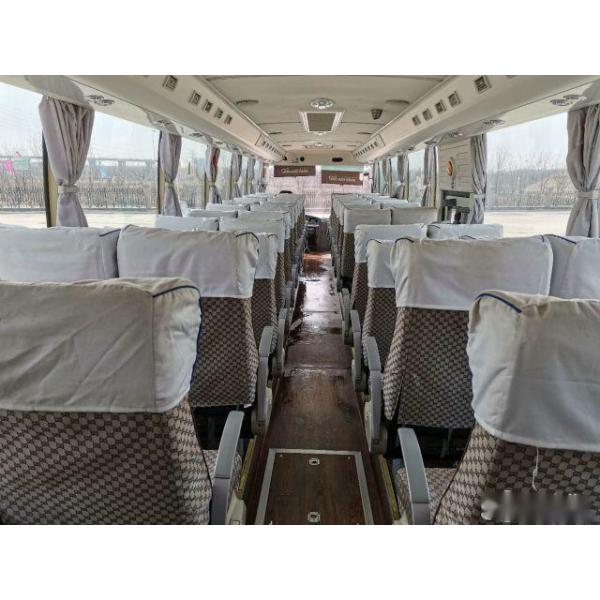 ZK6122 Used Coach Bus Yutong Brand 55 Seats 2017 Low Kilometer Rear Engine Steel Chassis VIP Seats