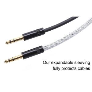 White PET Expandable Braided Cable Sleeving For Vacuum Cleaner