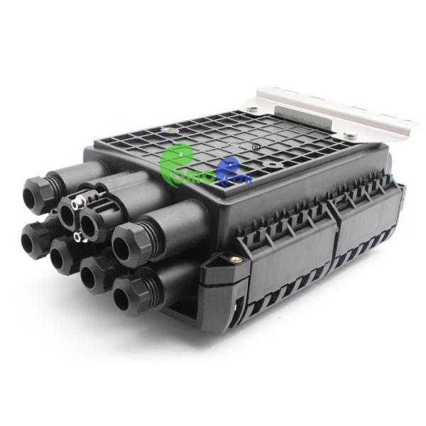 Buy 16F 24F IP68 Black Plastic Fiber Optic Closure For Wall Mount And Outdoor Application at wholesale prices