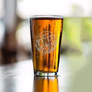 Customized Logo Cadmium Free 420ml Glass Beer Mug