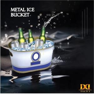 DADI Elliptic Personalized Tinplate Ice Bucket Luxury Engraved Drinks Cooler