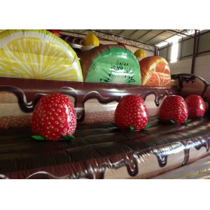 Inflatable Cake Toddler Bounce House , Inflatable Jumping Castle Quadruple