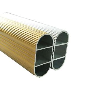 Quality Anodized Silver Gold Aluminum Extruded Profile For Clothes Hanger for sale