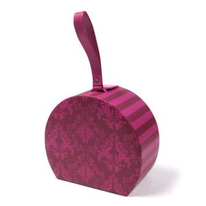 China Snap Button Closure Round Suitcase Gift Box Special Paper Material on sale