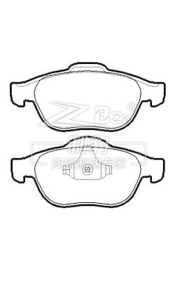 Front And Rear Disc Brake Pad Set for Automotive Replacement 8.5 X 5.5 X 2.5