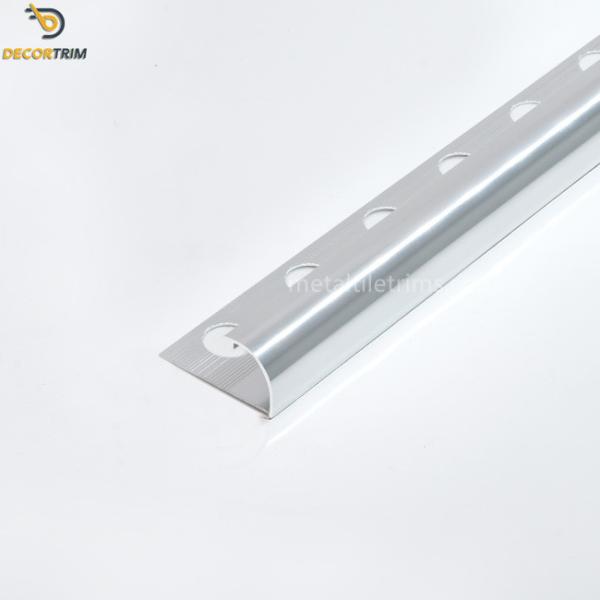 Decorative Chrome Edging Strips For Tiles 12mm Aluminum Alloy 6063 Material