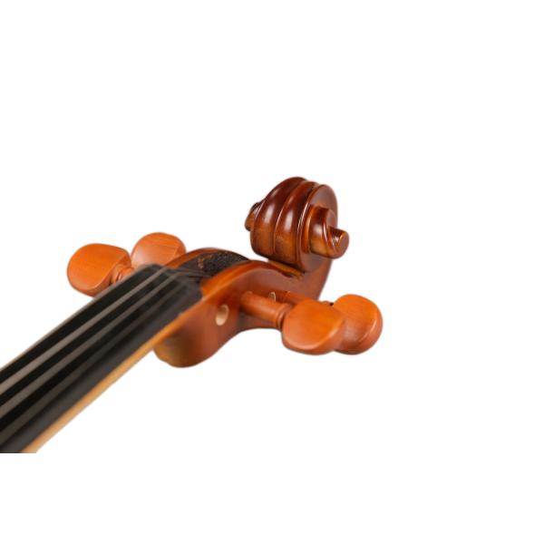 Ebony Parts Solid Wood 4/4 Electric Violin with Case (VE008) Muscial Instruments Satin Finish Student Flamed Maple Wood