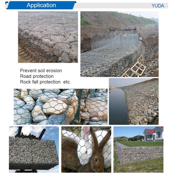 Hexagonal Gabion Baskets Rock Wall Metal Stone Cage Protection Netting