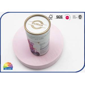 4C Print Round Paper Packaging Tube Embossing Inner Eco Friendly