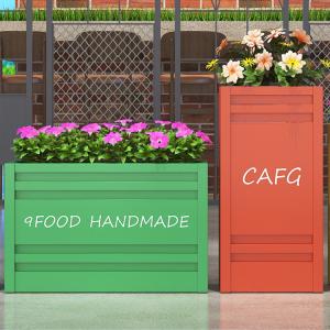 Extra large outdoor modern metal flower pot colorful planters