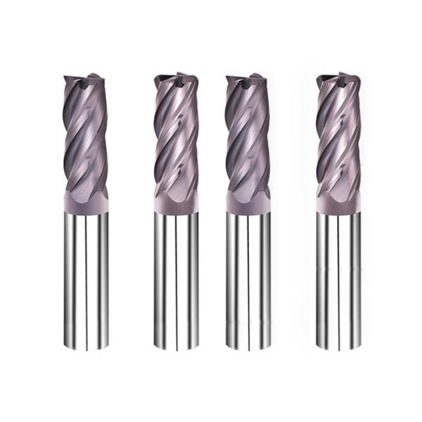 HRC50° Corner Radius 4 Flutes Tungsten Carbide General Processing End Mills