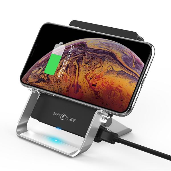 Qi Adjustable Fast Wireless Charger , Qi 10w Wireless Charging Stand Suspension