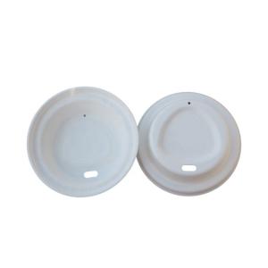 Compostable Sugarcane Bagasse Pulp Disposable Coffee Cup Lids