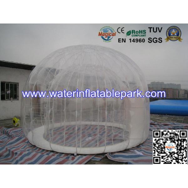 Buy Double Layer 4 M Diameter Inflatable Outdoor Bubble Tent / Clear Dome Tent at wholesale prices