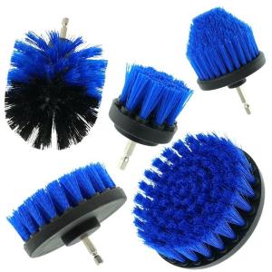 9PC Blue Grout Brush Drill Attachment Sponge Car Wheel Detailing