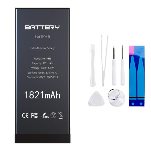 Buy Li-ion Rechargeable Iphone 8 Battery Replacement Full Capacity 1821mAh at wholesale prices