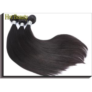 Double Machine Weft Virgin Human Hair Extensions / Remy Peruvian Hair Bundles