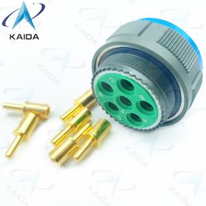 Threaded Gold Plated Copper Alloy MIL-DTL-38999 Series 3 Plug Connector Crimp 8#