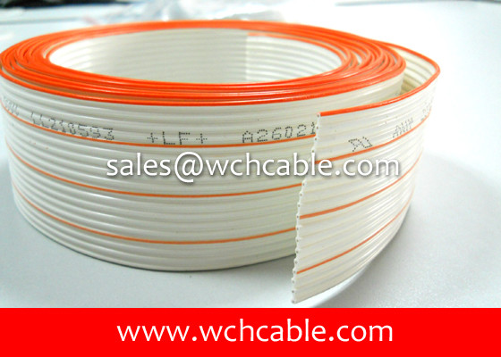 UL21311 LSZH Flat Ribbon Cable Top Coated Copper Conductors 80C 300V
