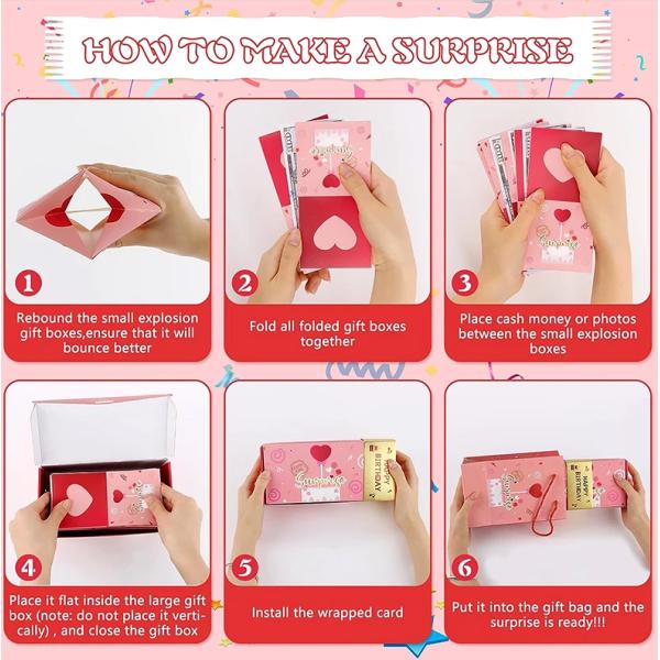 Packing Material DIY Birthday Surprise Gift Box Party Favors Funny Money Explosion Box