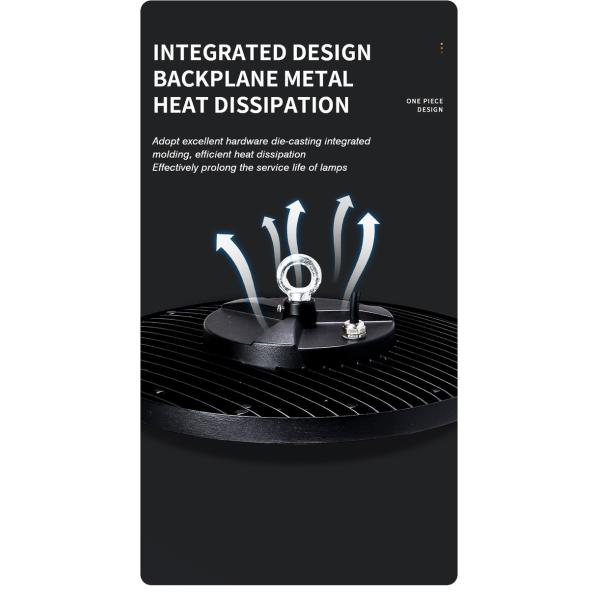 KCD Highbay Light Industrial Black 100w 150w 200w UFO LED Linear Industrial Led Round High Bay Light