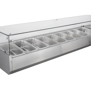 6 Drawers Refrigerated Pizza Prep Table R134a Commercial Marble Top